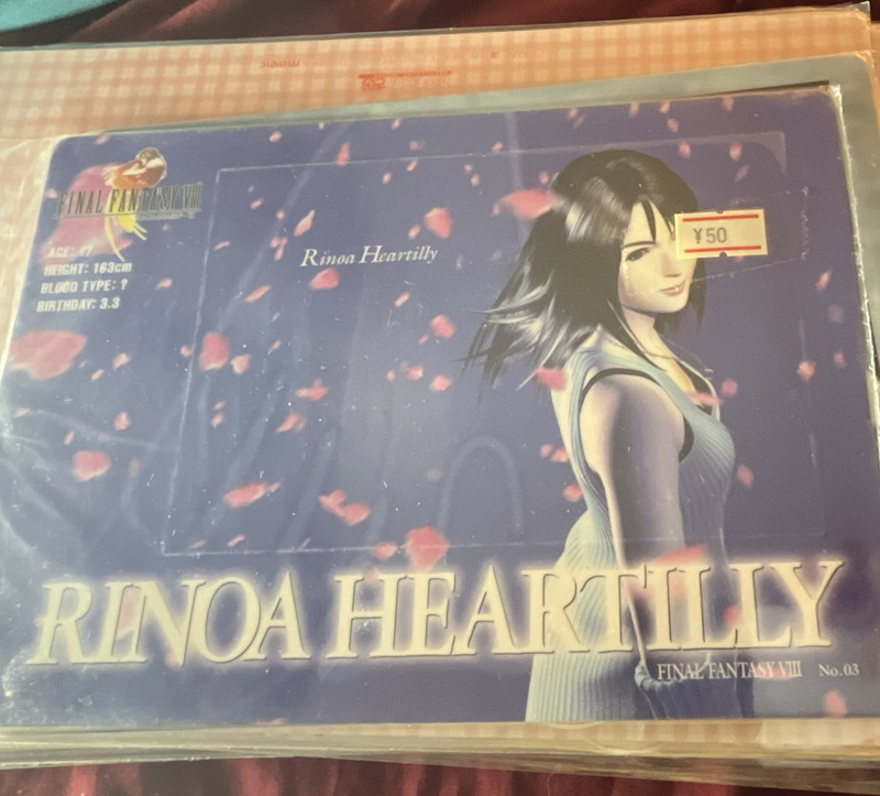 Final Fantasy VIII Rinoa Heartilly Illustrated Postcard/Print Blue Pink