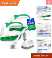 Multi-Purpose 7 Pack Scrubbing Brushes for Pool, Bathroom, and Kitchen Surfaces