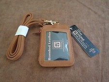 Stone Mountain Lanyard Wallet and ID Holder with Zipper - Tan  NEW  