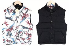 SCOTCH  SODA Ams Couture Men Jacket L Black Reversible Snaps Patterns Quilted