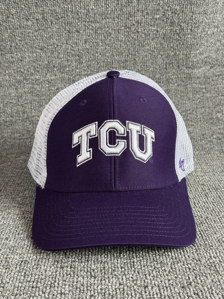 47 Brand TCU Horned Frogs Trucker Snapback Hat Purple White NCAA One Size