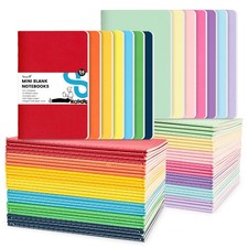 56 Pack Mini Notebooks Bulk, Blank Small Pocket Notepads 3.5 x 5.5 Inch Memo ...