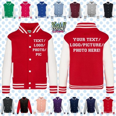 Individuell personalisierte Kinder Kinder Varsity Baseball College Letterman Jacke 1