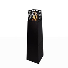Divina Fire Camino a bioetanolo da Giardino per Esterno Vulcano Nero 40x40x145
