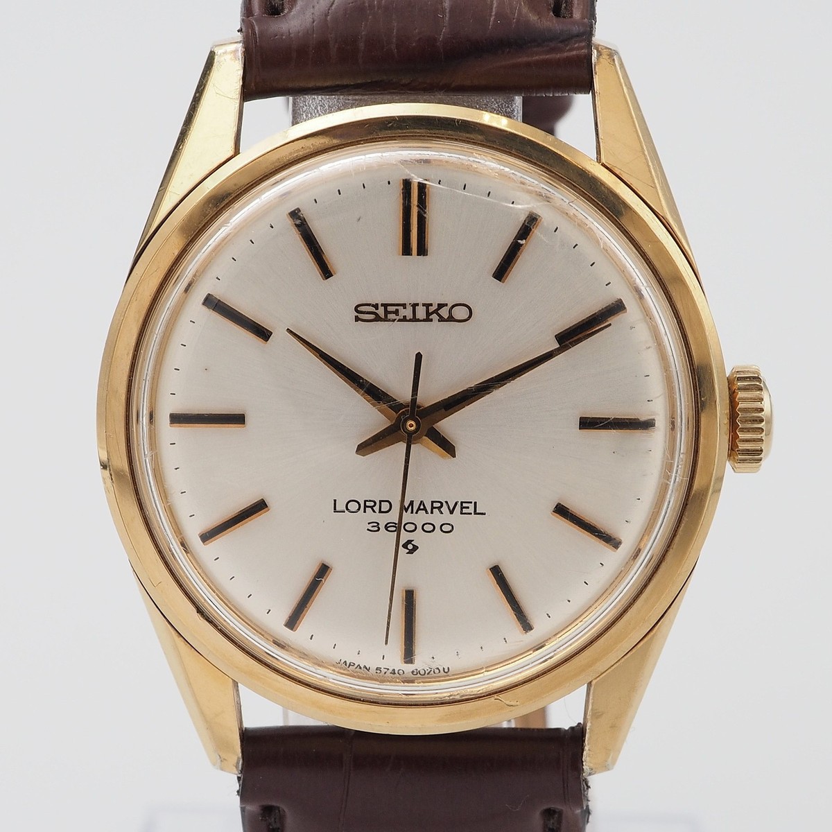 Vintage SEIKO 5740-8000 Lord Marvel 36000 Gold Hand Winding Men's