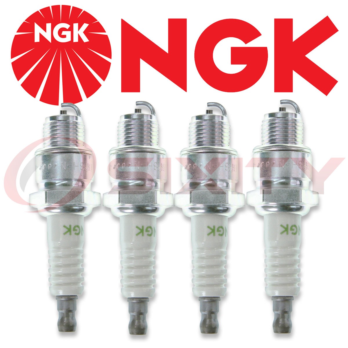 4 PCS - NGK 4838 Nickel Solid Tip Spark Plugs BP8H-N-10