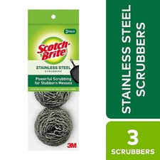 Scotch-Brite Scrubber Stainless steel Scouring pad 3 -Pack