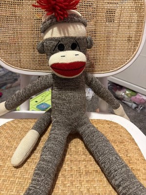 Schylling Sock Monkey Classic Retro Brown Red Lips 20'' Tall 