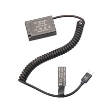 Type-C PD Dummy Battery LP-E17/E18 for Canon RP R8 R10 R50 200D Spring Cable