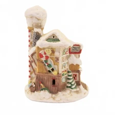 1990 Mercuries USA Illuminated Santa's Toy Factory Christmas Village