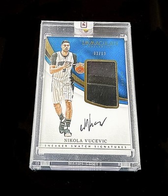 Panini NBA Immaculate Nikola Vucevic Sneaker Swatch Signatures on Card Auto /10