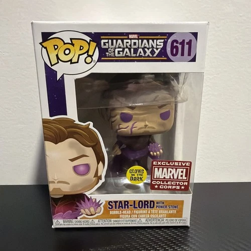 Funko Pop Guardians Of The Galaxy Star-Lord Marvel Collector Corps GITD #611
