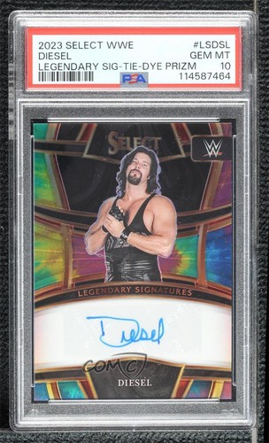 2023 Select WWE Legendary Signatures Tie-Dye Prizm 1/25 Diesel PSA 10 Auto