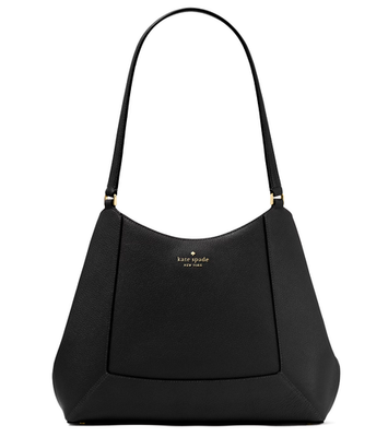 New Kate Spade Lena Large Triple Compartment Shoulder Bag Black