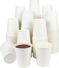 50-Pack 8 oz Disposable Paper Coffee Cups for Hot and Cold Beverages