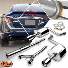 For 09-15 Maxima 3.5l V6 Dual 4 Slanted Tip Muffler S.s Catback Exhaust System
