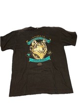 Vintage Factory Artwear Men’s Grey Wolf Tshirt Size Large Made In USA Used