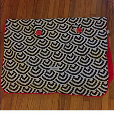 Carseat Canopy Infant Car Seat Cover Canopy, Geometric Black White Red Minky