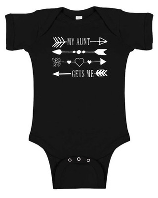 ''My Aunt Gets Me'' Arrows Baby Bodysuit
