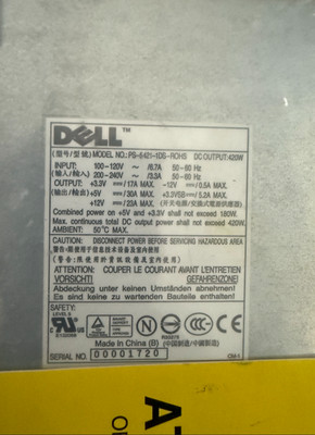 Dell PowerEdge 800 930 840 420W Power Supply T9449 T3269 PS-5421-1DS-ROHS
