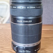 Canon EF-S 55-250mm f/4-5.6 IS Zoom Lens, Auto/Manual Focus, 58mm
