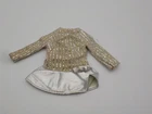 VINTAGE BARBIE SALUTE to SILVER or SILVER SPARKLE DRESS #1885