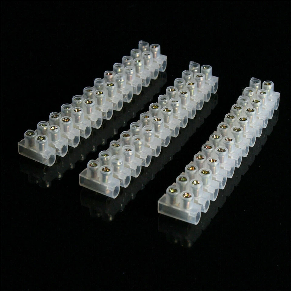 3PCS 12 Way Connector Strip Electrical Wire Terminal Block A 6A 10A Connection - Image 4 of 4