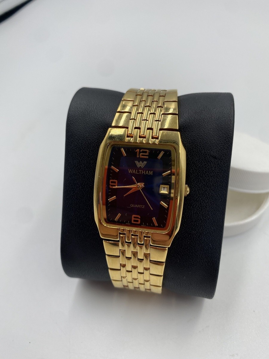 Men's Waltham XAX 335 Quartz Gold Tone Wristwatch w/Date Men's Waltham XAX 335 Quartz Gold Tone Wristwatch w/Date