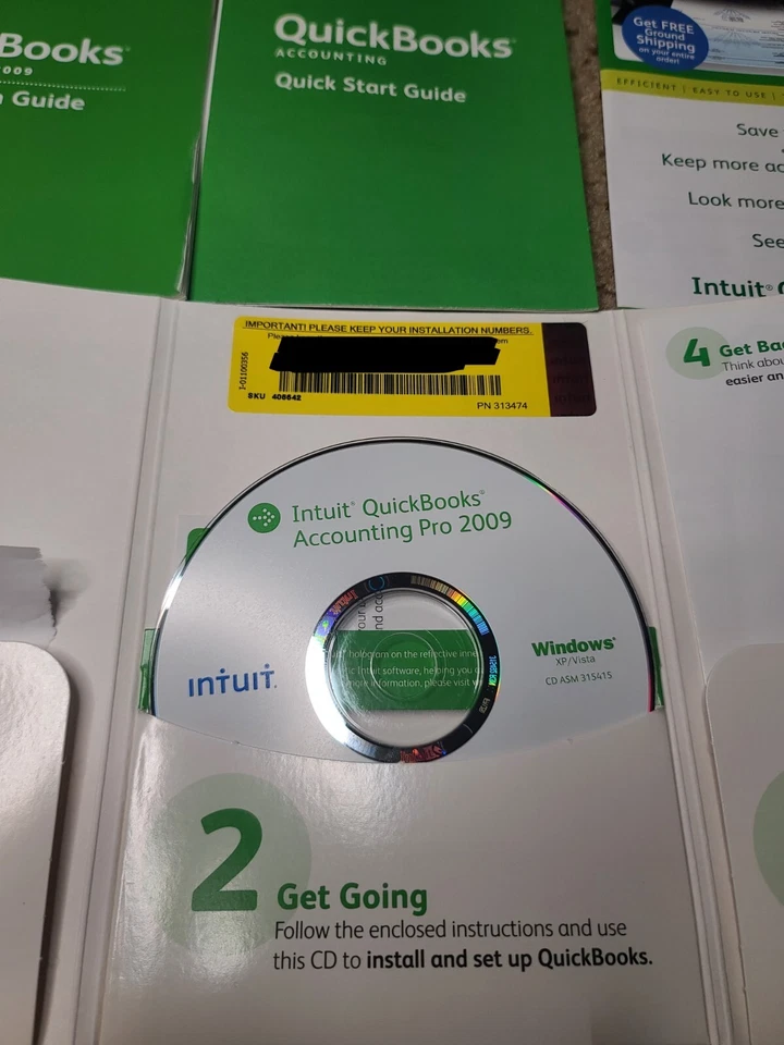 INTUIT QUICKBOOKS PRO 2009 FOR WINDOWS FULL RETAIL US VERSION =LIFETIME LICENSE= - Image 2 of 3