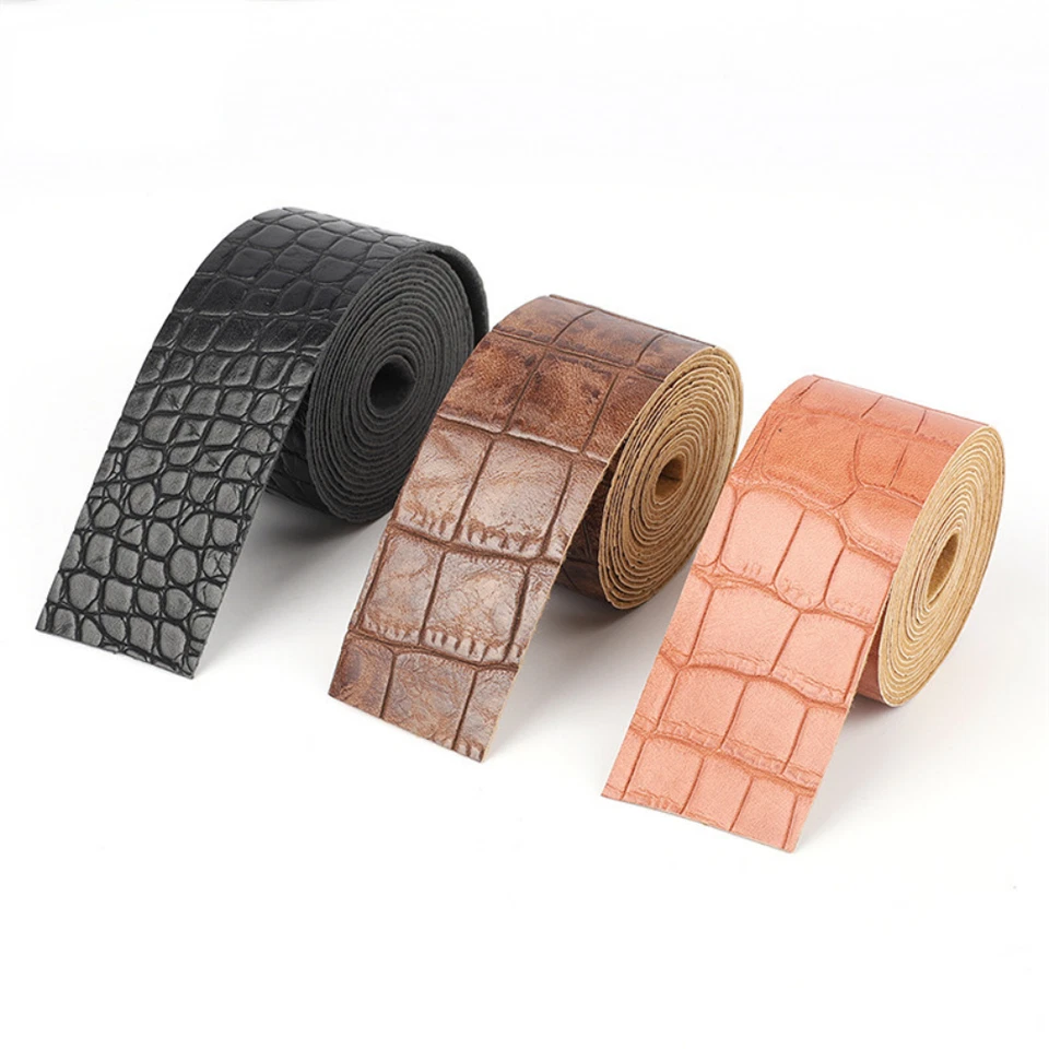 Faux Crozzling Leather Edging Binding Tape Ribbon Trim Retro DIY 2 Meters - Image 4 of 4