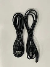 2 Pack 6FT Heavy Duty AC Power Cord 2 Prong Cable for PS4 Slim XBOX PC LAPTOP TV