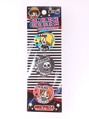 Sanji Brook Nami One Piece × Panson Works Can Badge Collection Japan F/S