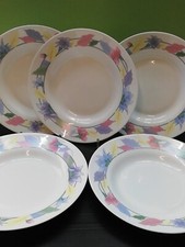 ARCOPAL LUMINARC FRANCE 18 PIATTI FIORI PASTELLO flo piatto piano fondo dolce