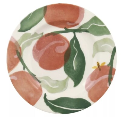 2 x EMMA BRIDGEWATER neue PFIRSICHE 6,5'' TELLER erster Frühling Sommer letzte zwei 