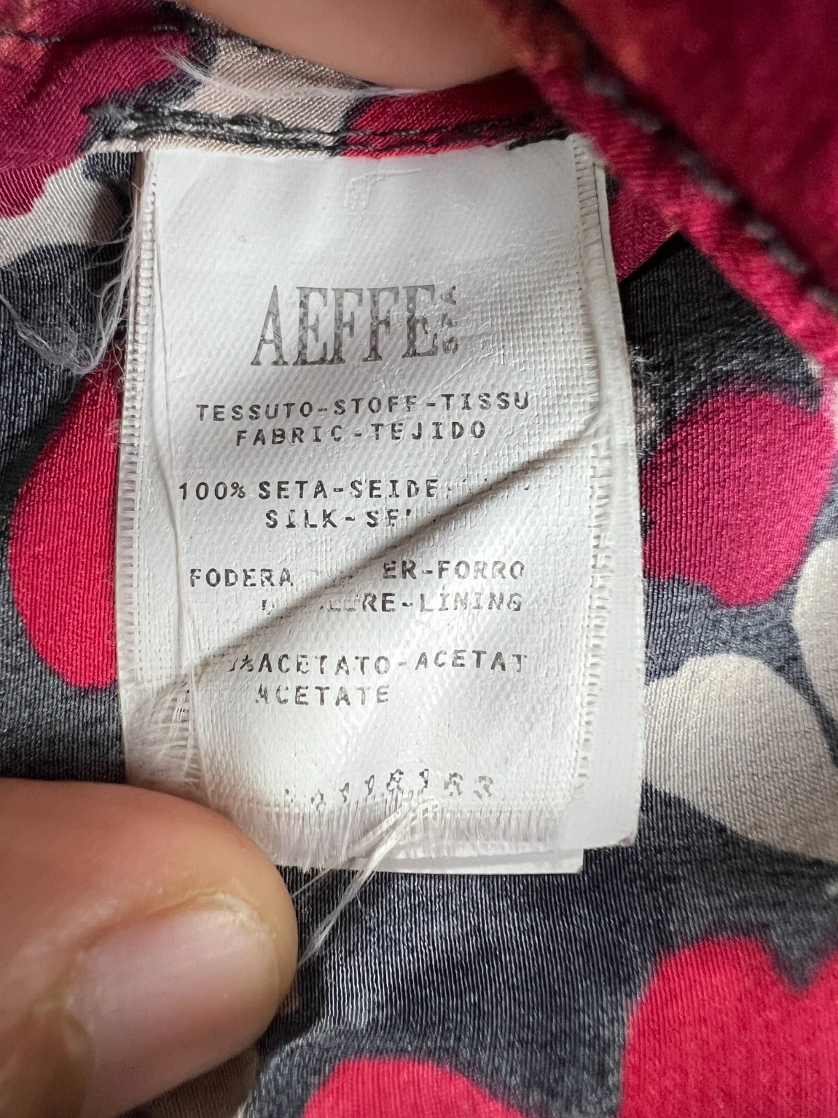 Abito Moschino economico e chic rosso aderente e svasato floreale taglia 8 Made in ITALY