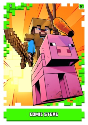LEGO Minecraft Serie 1 Trading Card 3 - Comic Steve - Skin Karte
