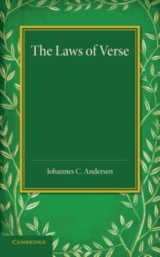The Laws of Verse Andersen Paperback Cambridge University Press 9781107690974
