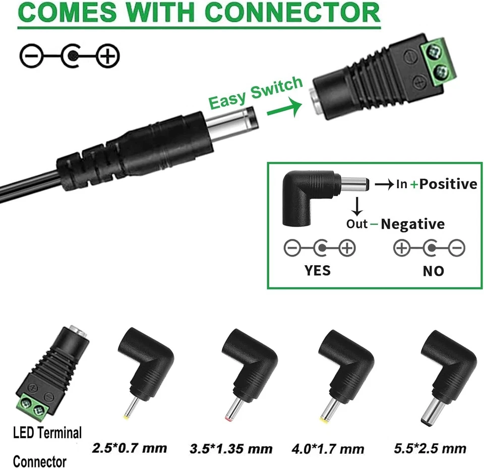 18V Power Supply 5x Multi Tip AC adapter 18VDC 1A DC Charger Cord Logitech Etc - Image 3 of 4