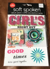 MAMBI Soft Spoken Layered 3D Stickers VALUE PACK  GIRLS NIGHT OUT  3 pages *