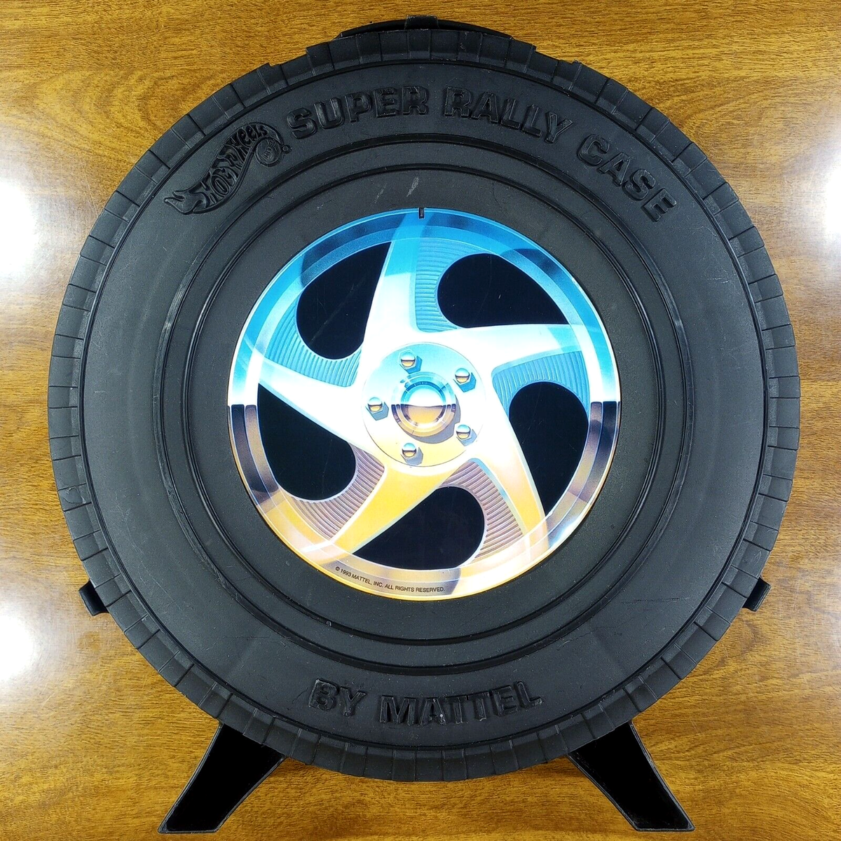 Hot Wheels Vintage Super Rally Case Black White Letters Tire BW