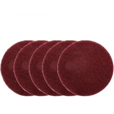 25pcs 5" MEDIUM (320 Grit) Round Heavy Duty Hook and Loop Scouring Pads