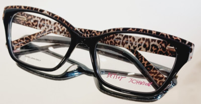 Originale BETSEY JOHNSON BET TOP SECRET BLACK Eyeglasses PLASTIC NEW 54-17-140
