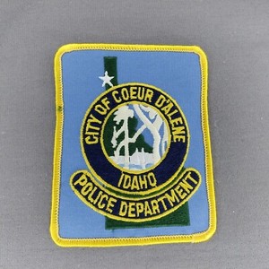 City of Coeur D'Alene Idaho ID Police Department 4 1/4" Shoulder Iron On Patch 