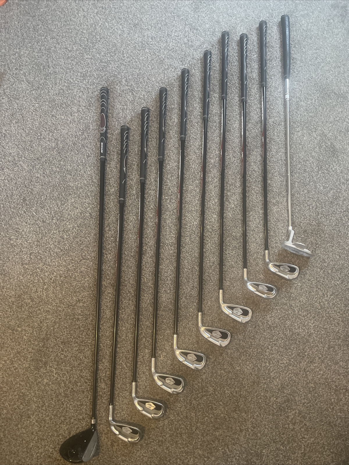 Set Of Dunlop Max Golf Clubs 49 Irons, PW, SW, 3 Wood And Putter. eBay