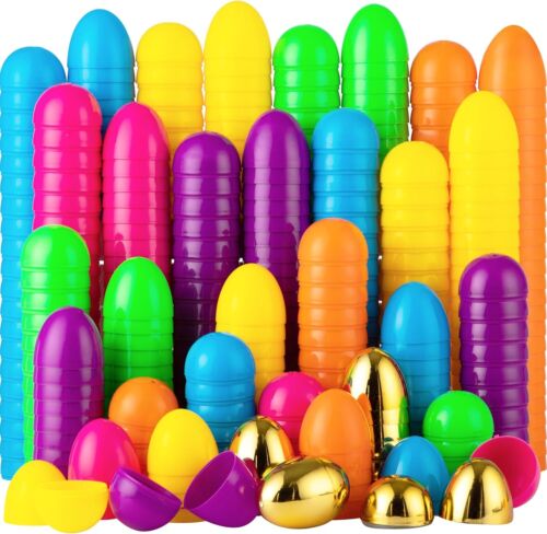 Golden eggs can be filled in bulk for Easter.