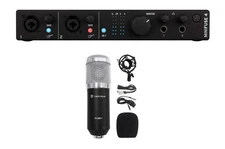 Arturia Minifuse 4 Black 4x4 USB MIDI Audio Interface+Recording Microphone