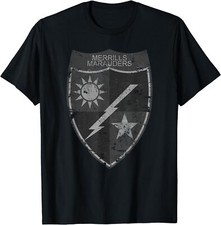 T-shirt nuova limitata vintage Merrill's Marauders epoca seconda guerra mondiale unità insegne sottomessa