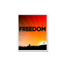 Freedom American Land  car bumper sticker decal 5" x 4"