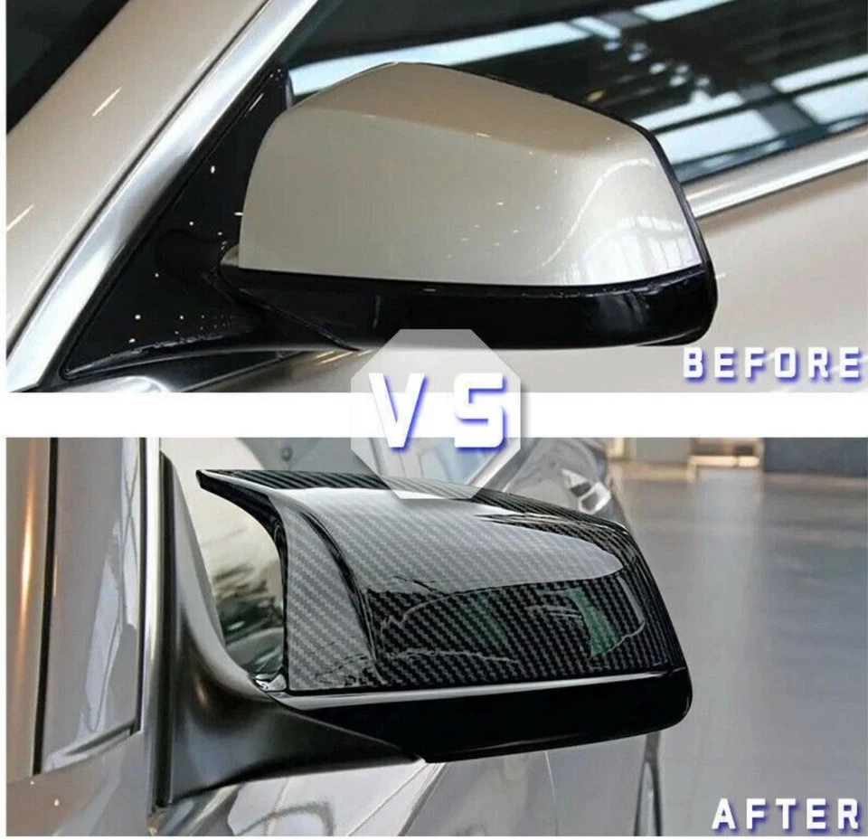 Cubierta de espejo lateral de fibra de carbono 3K REAL para BMW E60 E63 E64 07-13 Foto 2 de 4