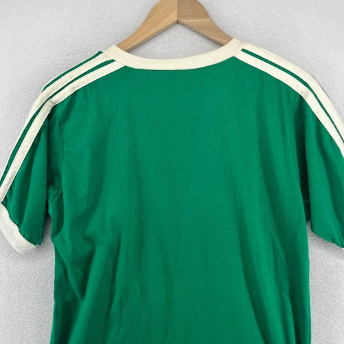 ADIDAS Shirt Mens L Adicolor 3 Stripes Ringer Trefoil Single Stitch Green VTG 80 by Adidas, $58.99 - Photo 4